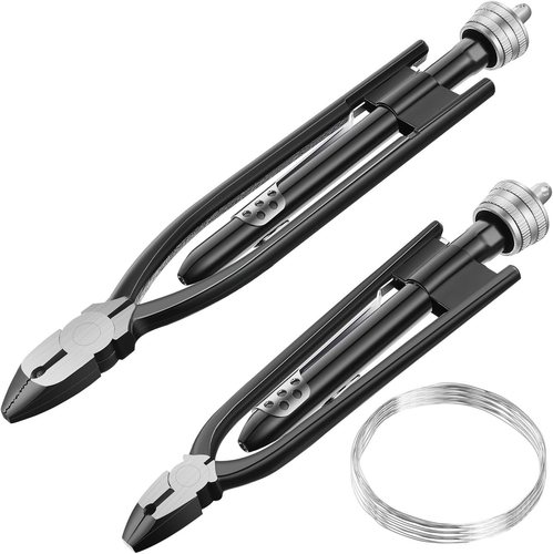 2Pc Safety Wire Pliers, 9" & 6" Size, 32Ft 0.5Mm Wire, Auto & Aircraft Industry - Picture 8 of 12