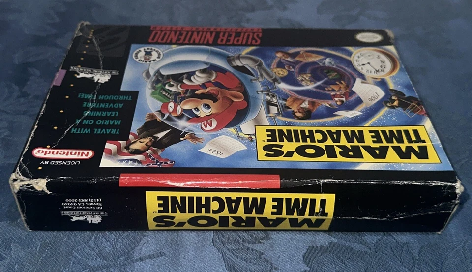 Mario's Time Machine Super NES Nintendo SNES Game Box + Manual Only No Game - Image 3 of 4