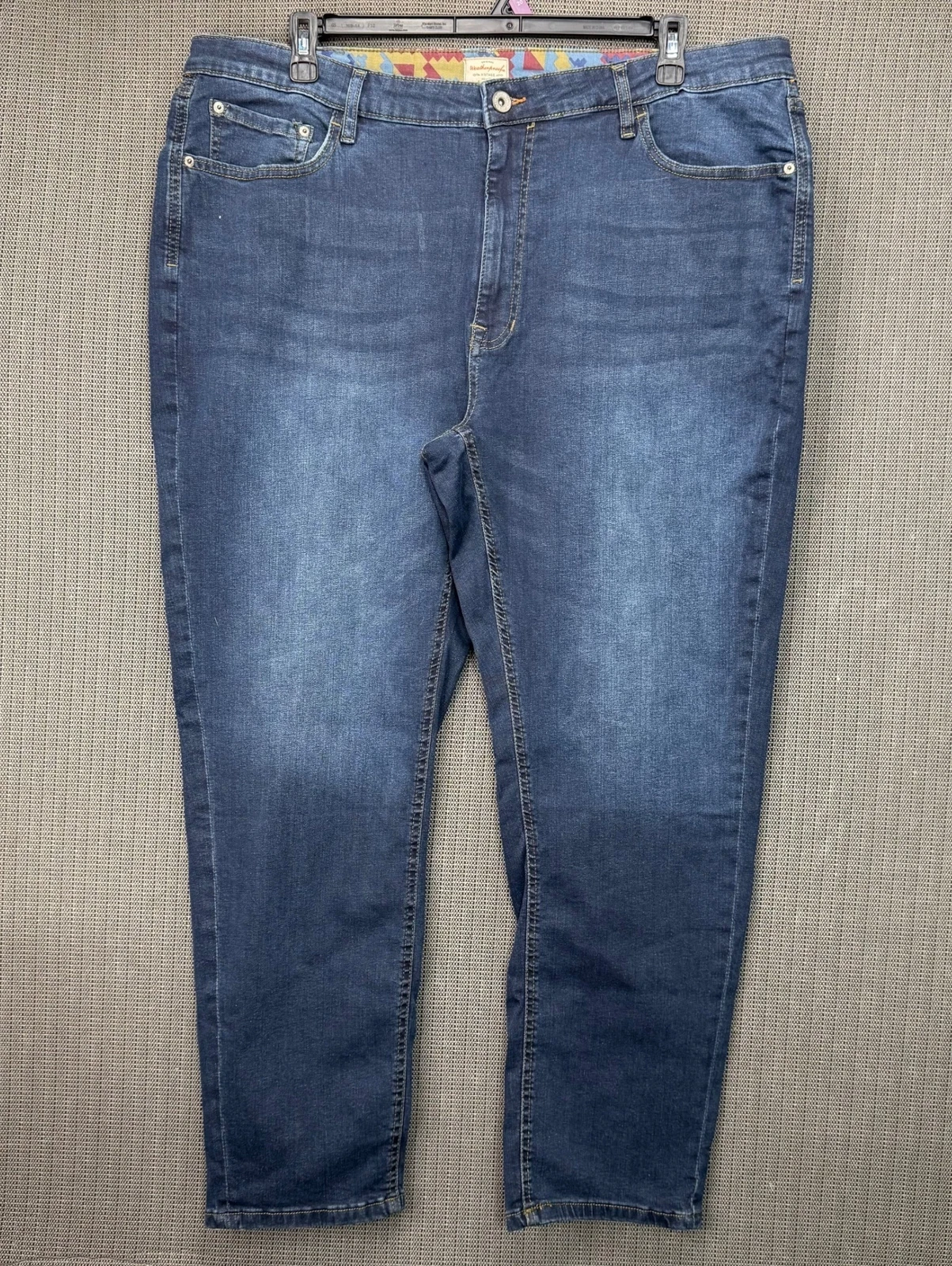Weatherproof Vintage Mens Size 42x30 Blue Regular Taper Medium Wash Denim Jeans