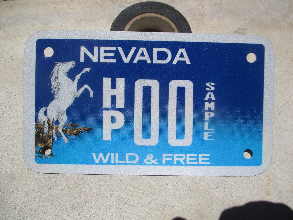 Nevada Wild & Free SAMPLE motorcycle license plate # 00 | eBay