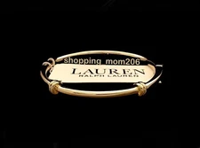 Lauren Ralph Lauren Gold Tone Hinge Bangle Bracelet