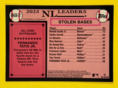 2024 Topps Series 2 - 1989 All-Star Inserts COMPLETE YOUR SET! Combined Shipping - Picture 31 of 51