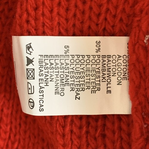 Breakout Knitwear Sweater NWT Women M Red Factory Destroyed Pearl Embellished - Picture 12 of 12