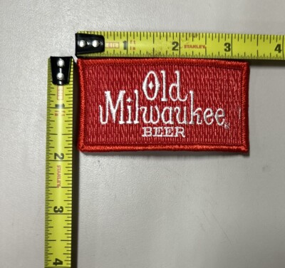 VINTAGE 1970s 3.25 x1.75  OLD MILWAUKEE BEER PATCH New-old Stock MINT Iron On