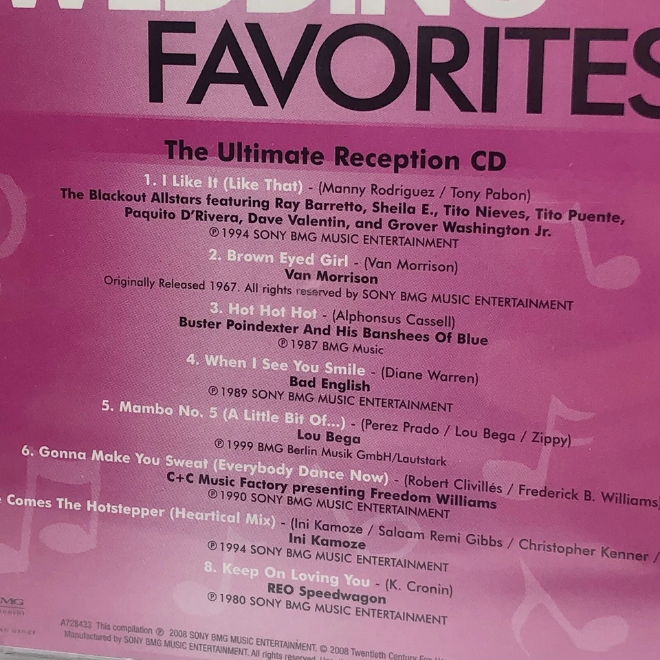Wedding Favorites CD 2008 Great Anniversary Gift Foto 3 de 3