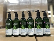 6 Pack Case Of Avalon Organics Hand & Body Lotion, Revitalizing Peppermint 12 Oz