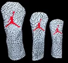 Air Jordan Golf Head Covers Elephant print Hand Made Upcycled Cement Grey