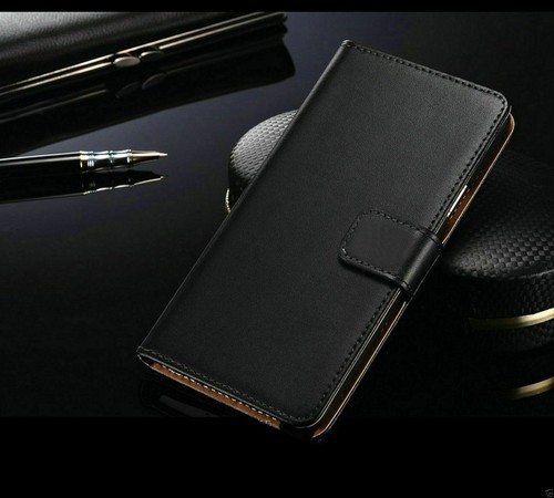 black real leather stand case with card slot for SAMSUNG S25 S24 S23 S22 S9 S10+ - Picture 9 of 9