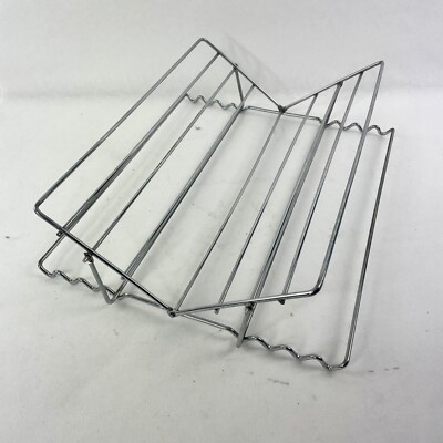 Vintage Silver Toned Metal Roasting / Cooling Rack Adjustable Multiuse 10  x 12 