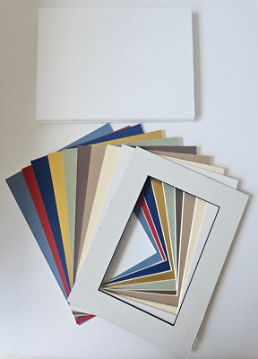 Picture Frame Mounts, Pack of 5, Assorted Colours with Backing Card ...