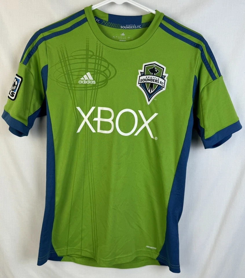 Adidas MLS Soccer Jersey Seattle Sounders X-Box Football Shirt Youth Large - Image 2 of 4