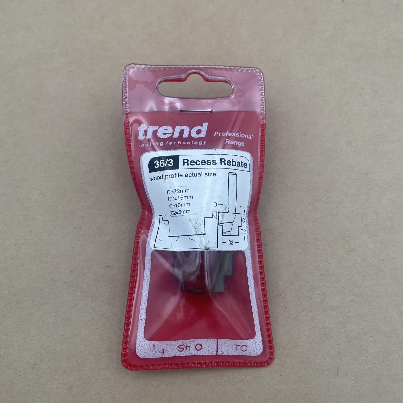 Trend 36/3X1/4TC 13mm Rebater 16mm