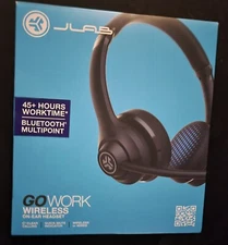JLab - GO Work Wireless & Wired On-Ear Headset - Black