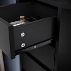 Black Dressing Table Makeup Desk with Mirror 5 Drawers Stool Bedroom Vanity Set