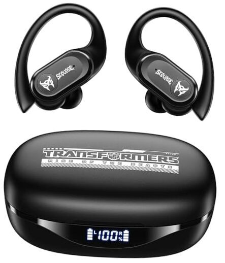 Transformers Earphones Wireless Bluetooth,65H Playtime Running Black