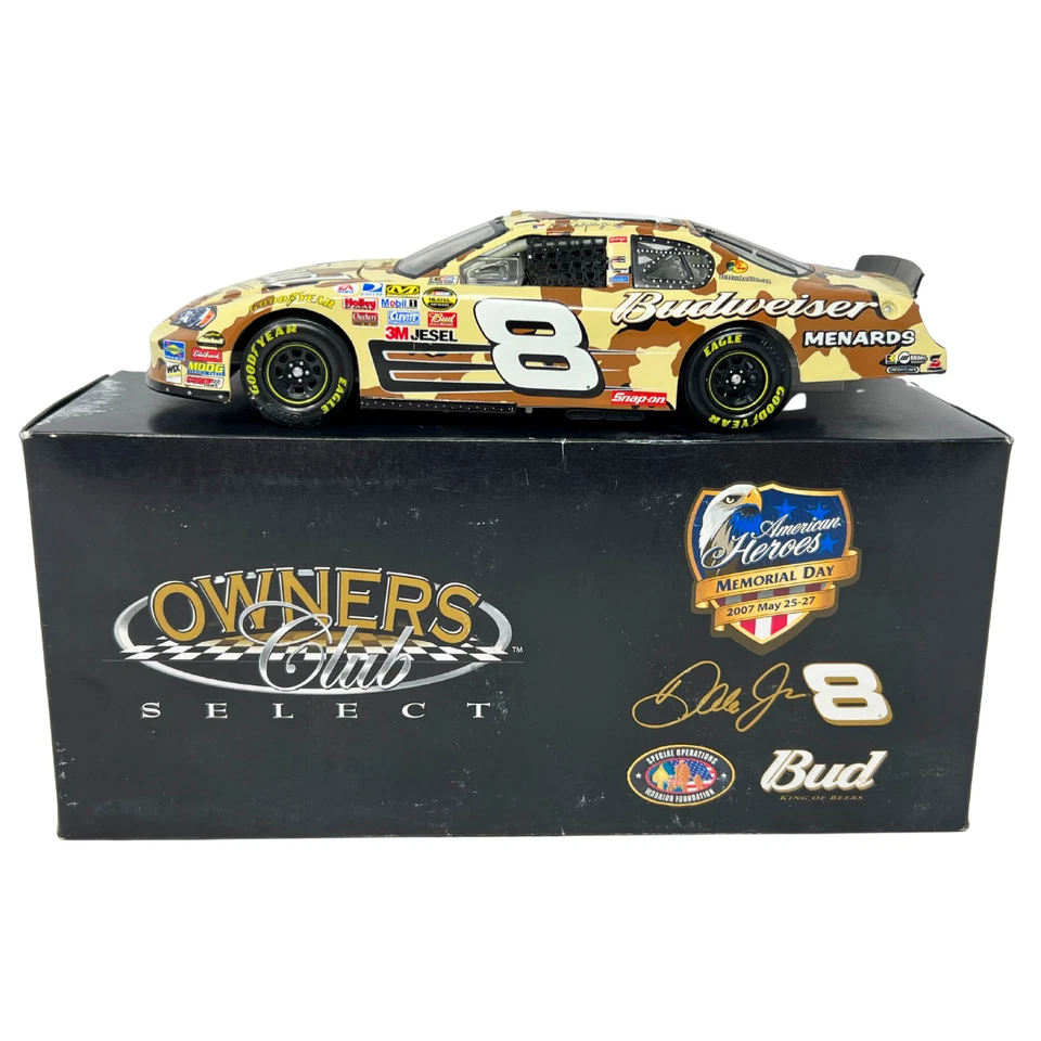 Nascar #8 Budweiser Dale Earnhardt Jr. American Heroes Memorial Day 1:24 Diecast Foto 3 de 4