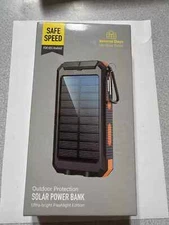 Safe Speed Outdoor Protection Solar Power Bank - BRAND NEW 10,000mah
