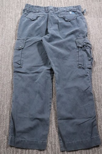 EM's Of Mason's Paratrooper Cargo Pants Men's 36x26 Gray Grunge Distress Faded - Picture 7 of 19