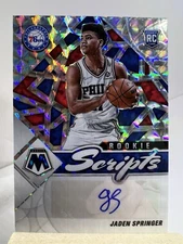 2021-22 Panini Mosaic JADEN SPRINGER #RS-JSP - Rookie Scripts 76ers RC