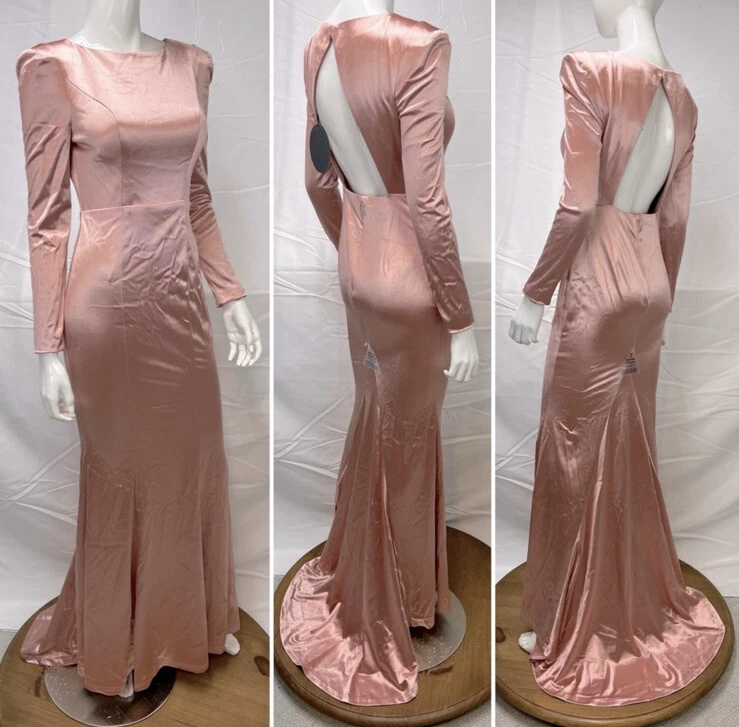 Nuevo con etiquetas Vestido de Tren Formal de Satén Rosa Bariano Australia 8 (US 4) Foto 3 de 4