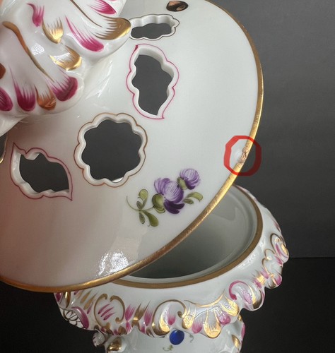 Herend "Rothschild" dragon handle Pink Lidded Vase Queen Victoria Baroque style - Picture 16 of 16