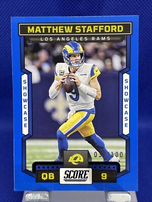 2023 Panini Score Football Mathew Stafford Showcase #160 SP  /100