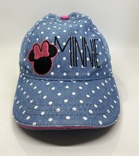 Minnie Mouse Cap Hat Girls Adjustable Blue 100 Cotton