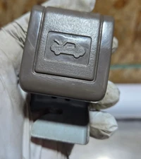 89-02 TOYOTA PICKUP TRUCK 4RUNNER HOOD RELEASE LEVER HANDLE POP BROWN TAN OEM #2