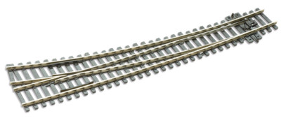 Peco SL-E86 Curved Double Radius Right Hand Point Electrofrog Code 100 Rail OO