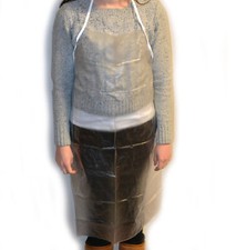 Clear Vinyl Apron, Large - 35"W x 42"L - Eisco Labs