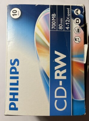 Philips - CR7D5NS10/00 - CD-R 80 Minuten 700mb (52x) Slim Case, 10er Pack