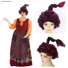 Hocus Pocus Winifred Sarah Mary Sanderson Wig Cosplay Hair Halloween  For Women
