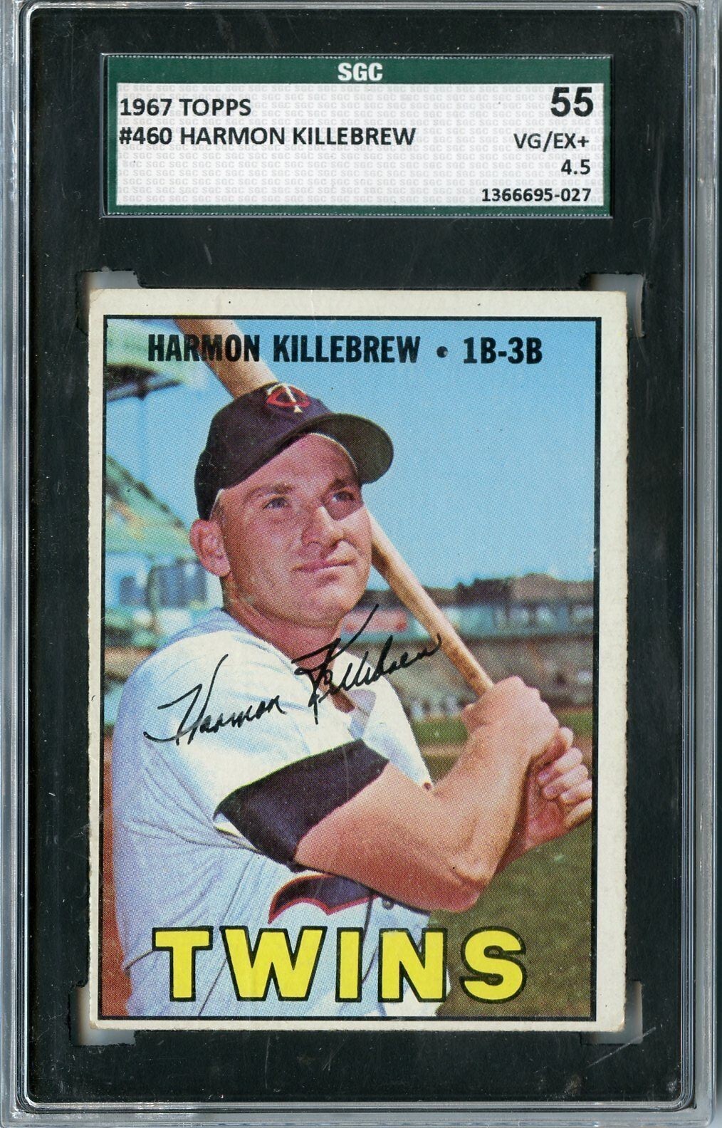 1967 Topps Harmon Killebrew Minnesota Twins #460 🚀😳💥 SGC Graded 4.5