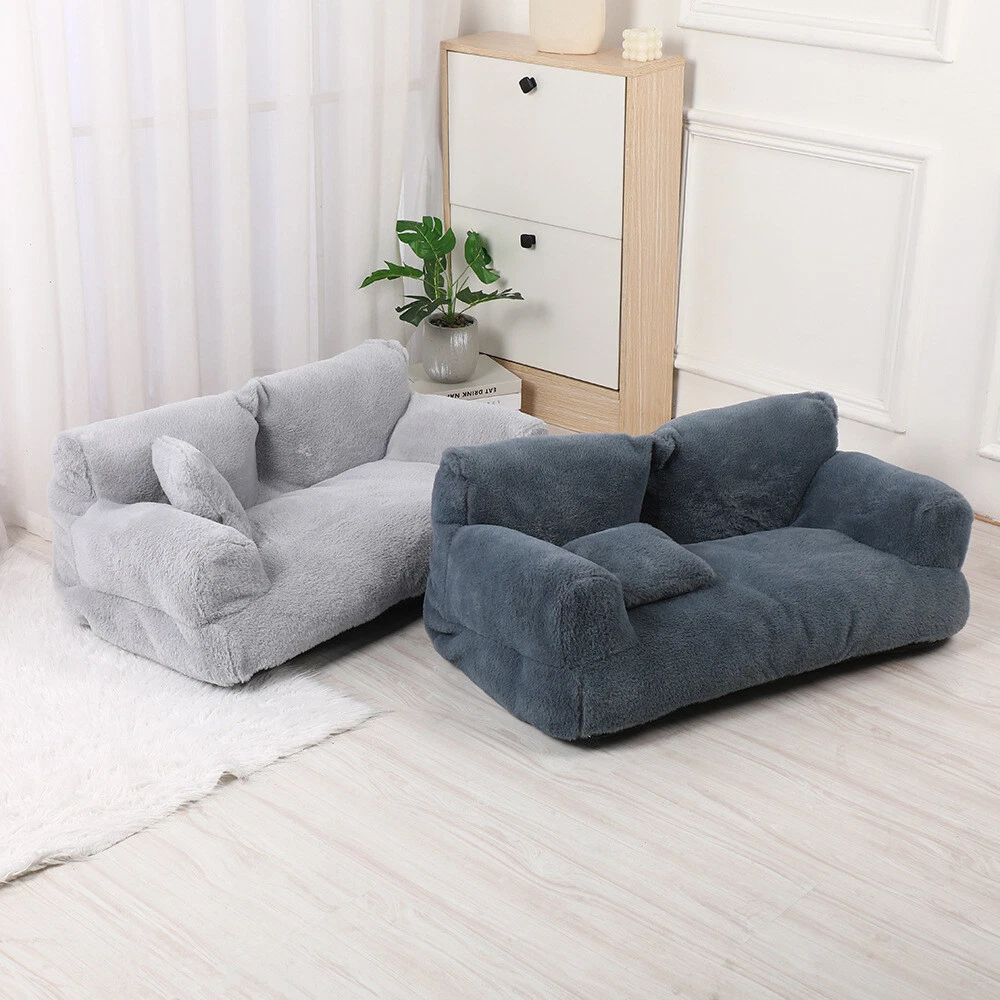 Warm Universal Rabbit Plush Pet Sofa Nest Large Warm Dog Pet Cat Bed Sofa Bed