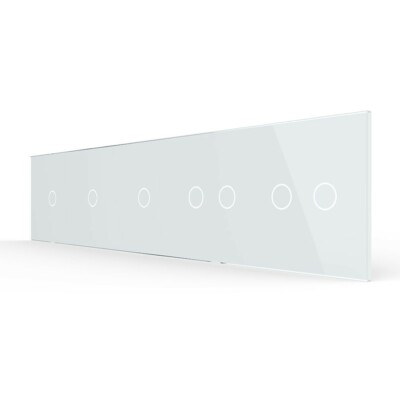 LIVOLO Nur Glasblende 5 Fach Lichtschalter Rollladenschalter Dimmer Touch Weiß