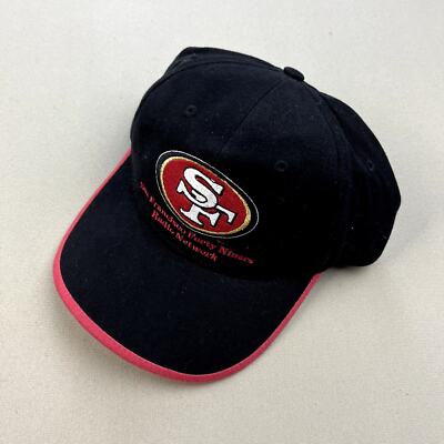 Vintage San Francisco 49ers Hat Snapback Black NFL Football Radio Network 90s
