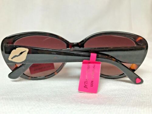 OCCHIALI DA SOLE BETSEY JOHNSON BJ6063P 063 TARTARUGA LABBRA NUDE NUOVI CON ETICHETTE - Foto 3 di 6