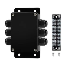 ABS IP67 Waterproof Dustproof Electrical Junction Box with 15A 600V Barrier T...