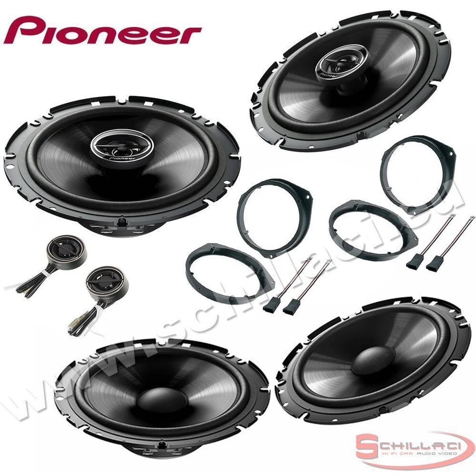 kit 6 Haut-parleurs enceintes avant et arrièere pour PIONEER Alfa Romeo Mito 200