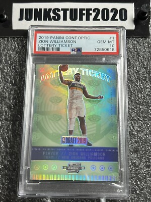 2019-20 Contenders Optic Zion Williamson PSA 10 Lottery Ticket 