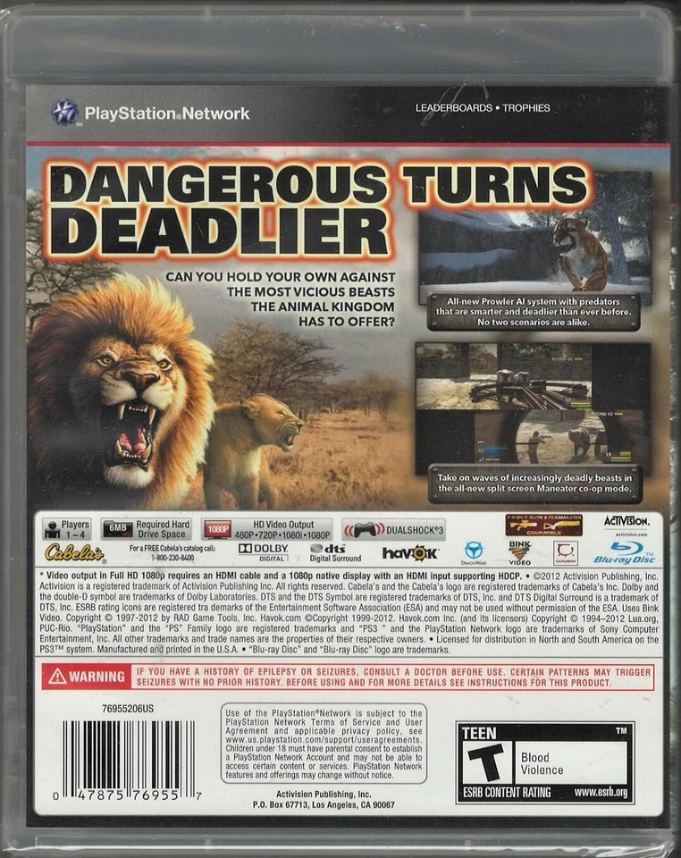 Cabela''s Dangerous Hunts 2013 PS3 (Brand New Factory Sealed US Version) PlaySta - Image 2 of 2