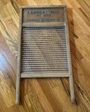 Vintage Washboard Glass No 2085 Columbus Washboard CO | Columbus OHIO