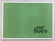 Fiat 600 D Brochure C.1962 - Saloon Convertible Multipla
