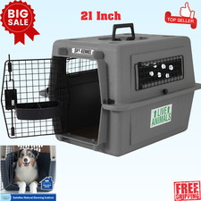 Pet Crate Airline Transport Cage Travel Carrier Dog Cat Traveling Camping 21"L
