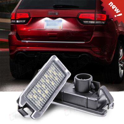 For Dodge Viper 2013-2017 White LED Rear License Plate Light Lamp Pair CHUSYYRAY