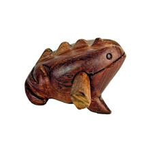 Wood Frog Guiro Rasp Black Percussion Instrument Croaking Sound Toy Musical