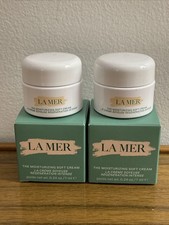 2x LA MER The Moisturizing Soft Cream .24 oz /7ml each NIB Batch EB2