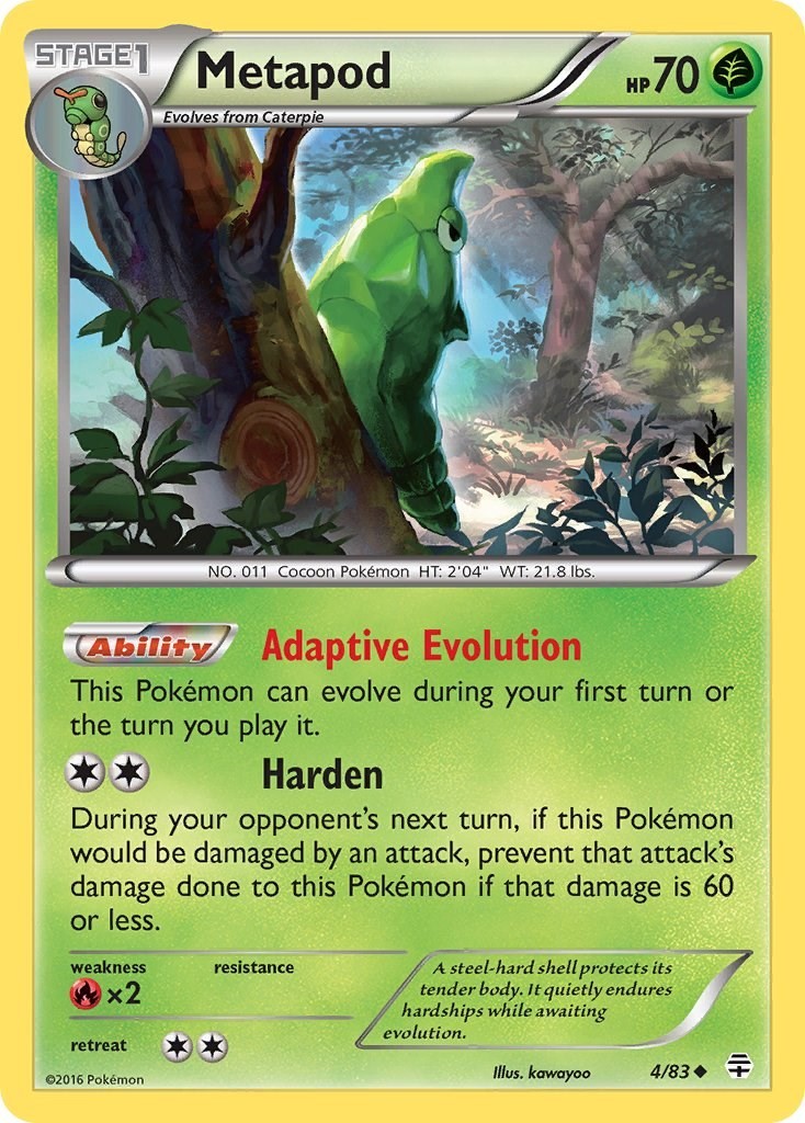 Metapod LP Uncommon Generations 4/83