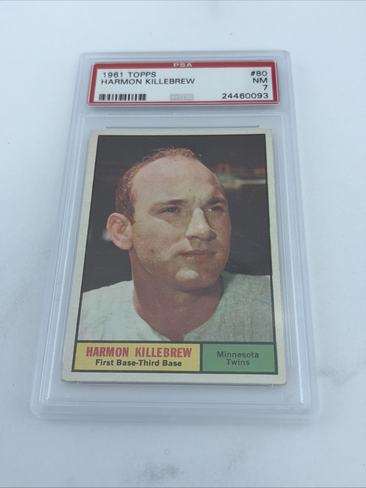 1961 TOPPS #80 HARMON KILLEBREW PSA 7 NM