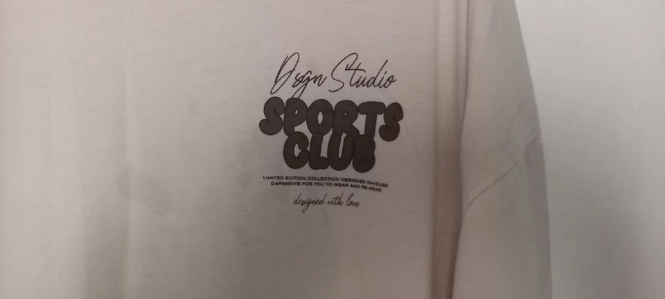 Boohoo Men's Large Size Short Sleeve T-Shirt Design Studio Sports Club Limited. - Image 2 of 4